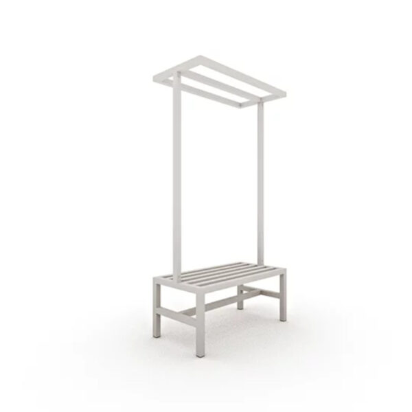 Banco para vestiário de aço com cabideiro - Imagem 11