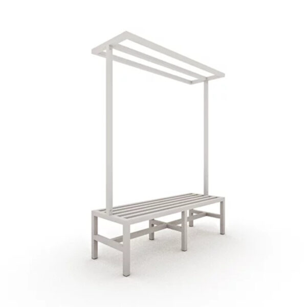 Banco para vestiário de aço com cabideiro - Imagem 7